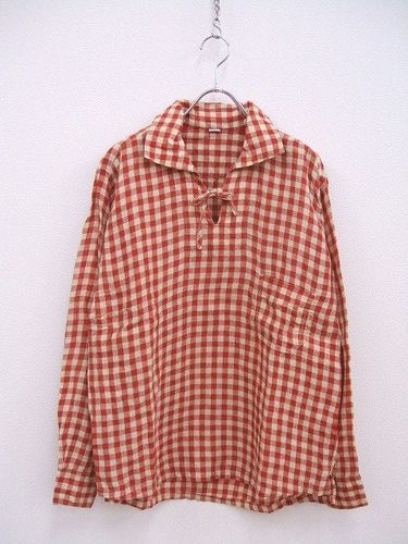 ﻿ [vintage]45rpm 레드 퓨어리넨 카프리 셔츠  ​