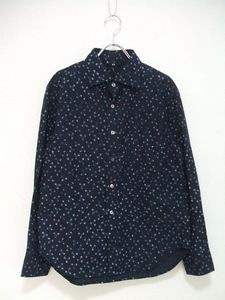 ﻿[vintage]45rpm 인디고 플로랄 프린트 셔츠 ﻿
