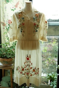 [50%]Vintage Cream Cotton Dress