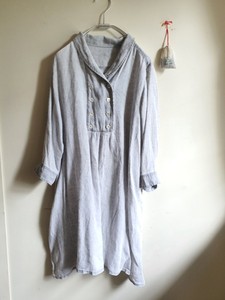 [리사이클]nest robe 먹 염색 리넨 숄칼라 셔츠ops -입고완료