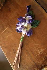 Antique Flower Corsage-퍼플팬지