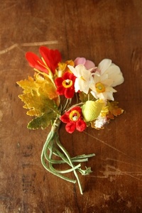 Antique Flower Corsage-백합 장미 트리오